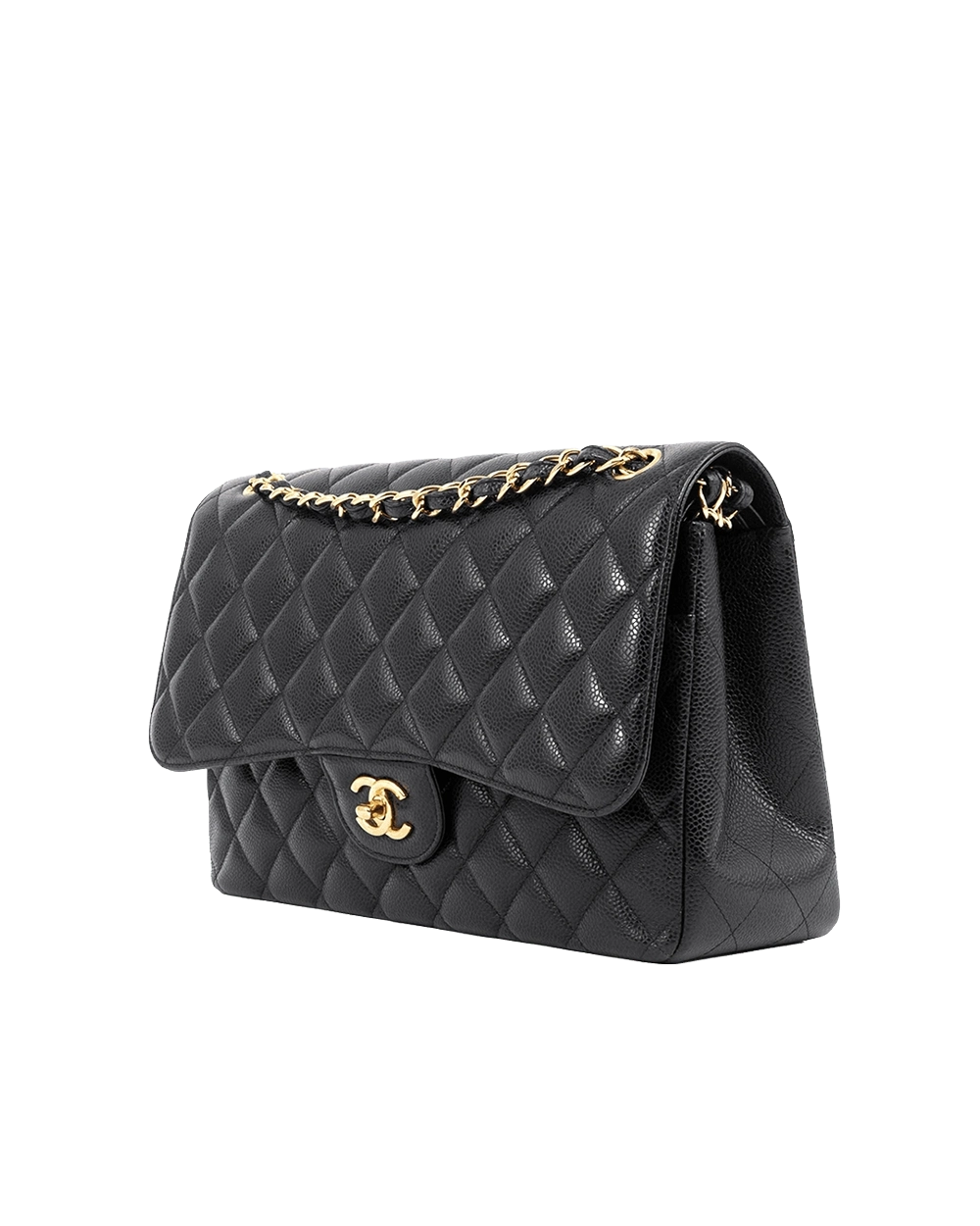 CHANEL CLASSIC JUMBO BLACK CAVIAR GHW 30270095 07919