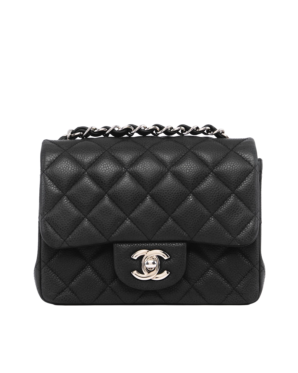 CHANEL CLASSIC SQUARE 7 BLACK CAVIAR SHW 17904089 04599