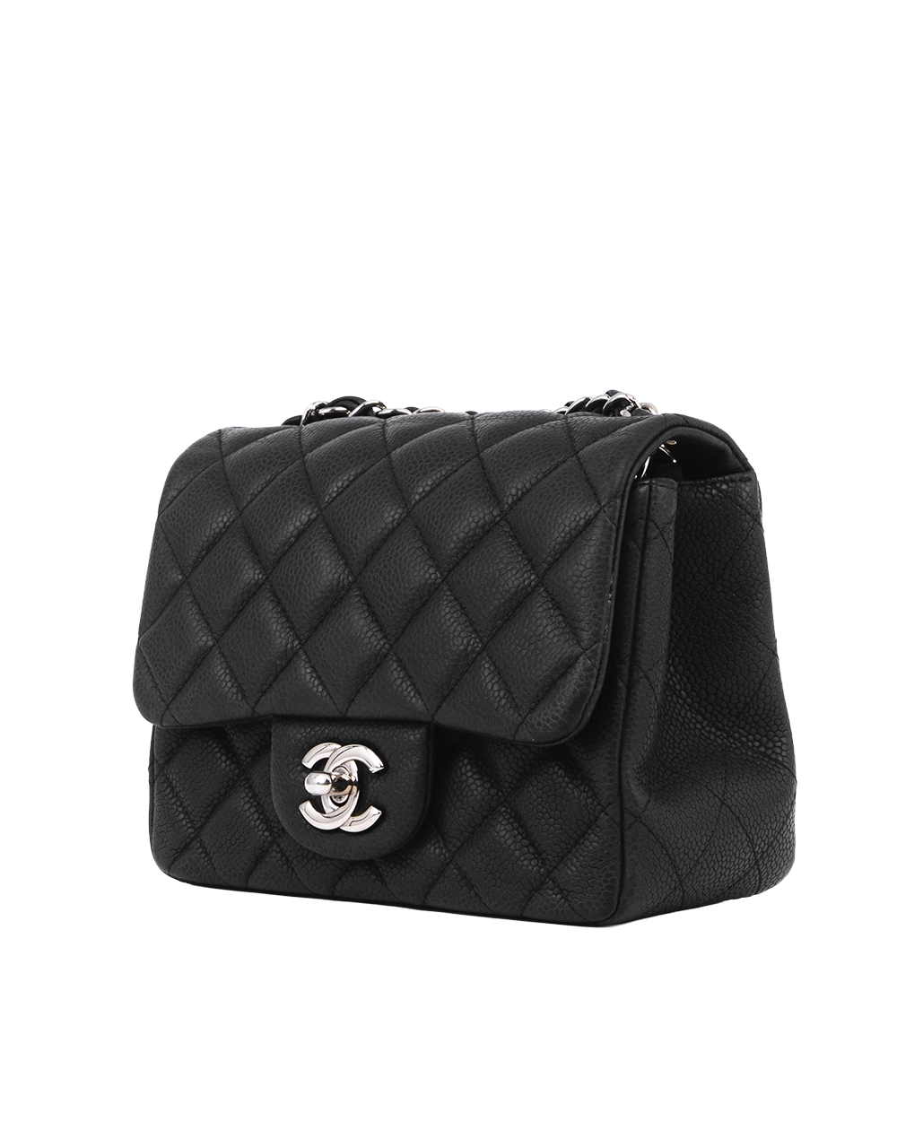 CHANEL CLASSIC SQUARE 7 BLACK CAVIAR SHW 17904089 04601