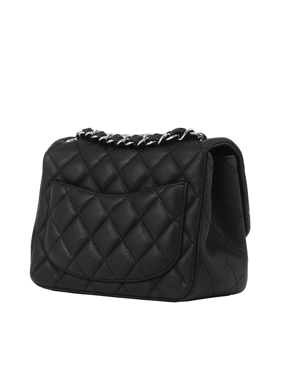 CHANEL CLASSIC SQUARE 7 BLACK CAVIAR SHW 17904089 04602