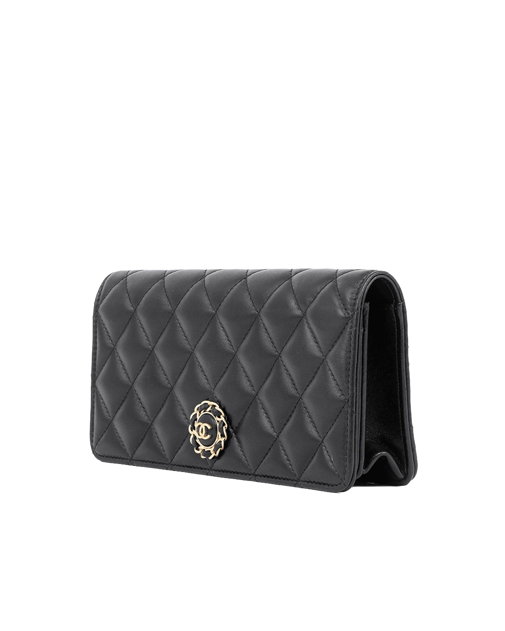 CHANEL CLUTCH BLACK LAMB GHW G6KCCX56 09874