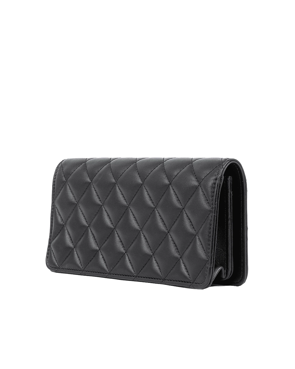 CHANEL CLUTCH BLACK LAMB GHW G6KCCX56 09875