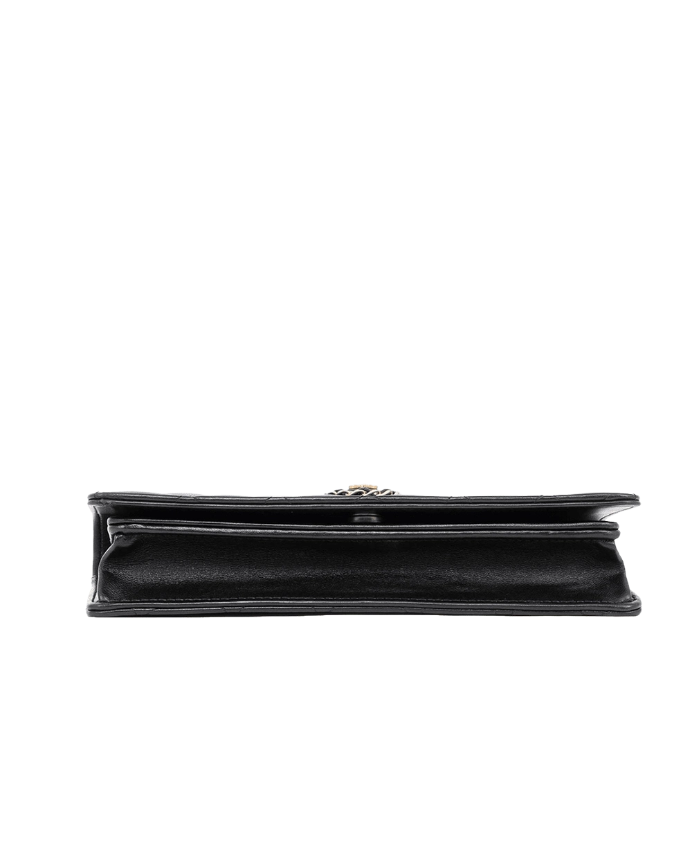 CHANEL CLUTCH BLACK LAMB GHW G6KCCX56 09877