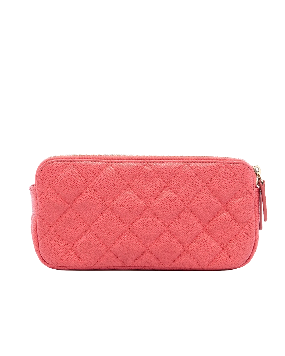 CHANEL DOUBLE ZIP CLUTCH WITH CHAIN RED CAVIAR GHW 22995353 02853