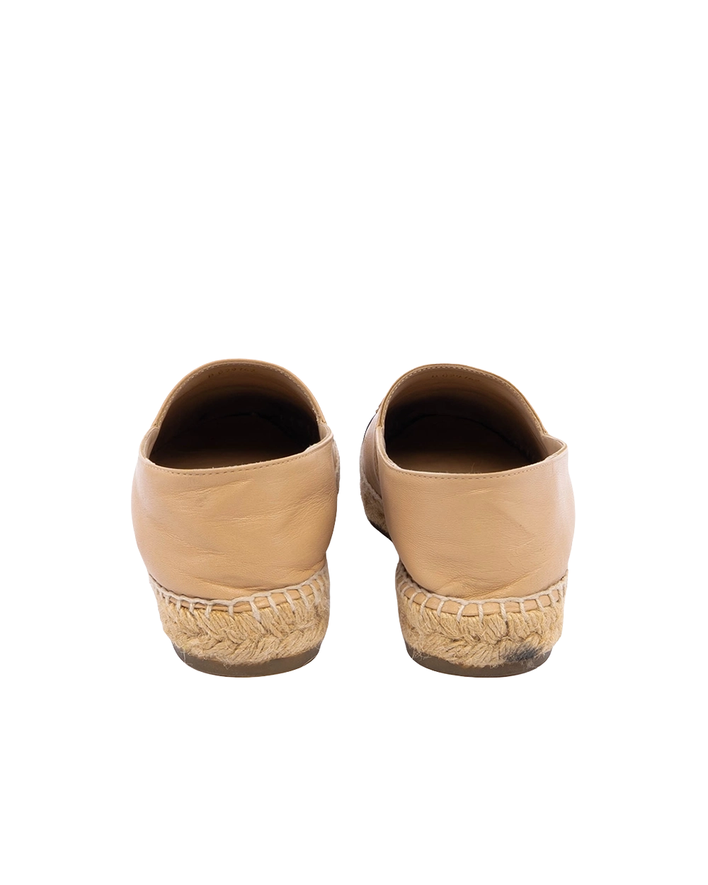 CHANEL ESPADRILLES 39 BEIGE CALF 00933