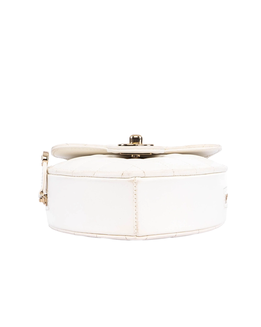 CHANEL HEART VINITY WITH CHAIN MINI WHITE LAMB SHW 32022496 04209