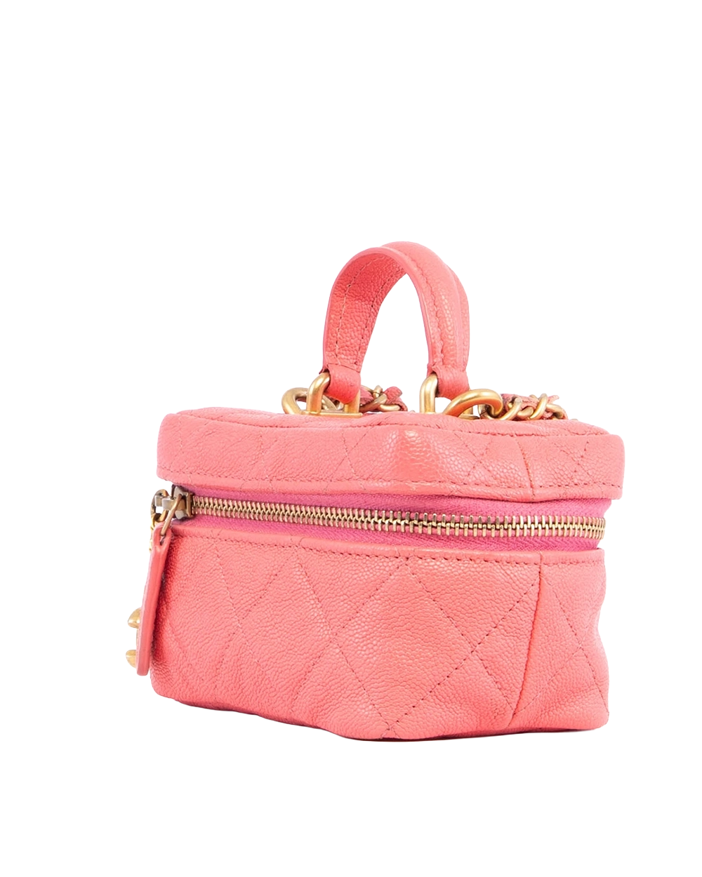 CHANEL MINI VANITY WITH CHAIN PINK CAVIAR GHW 31398958 04146