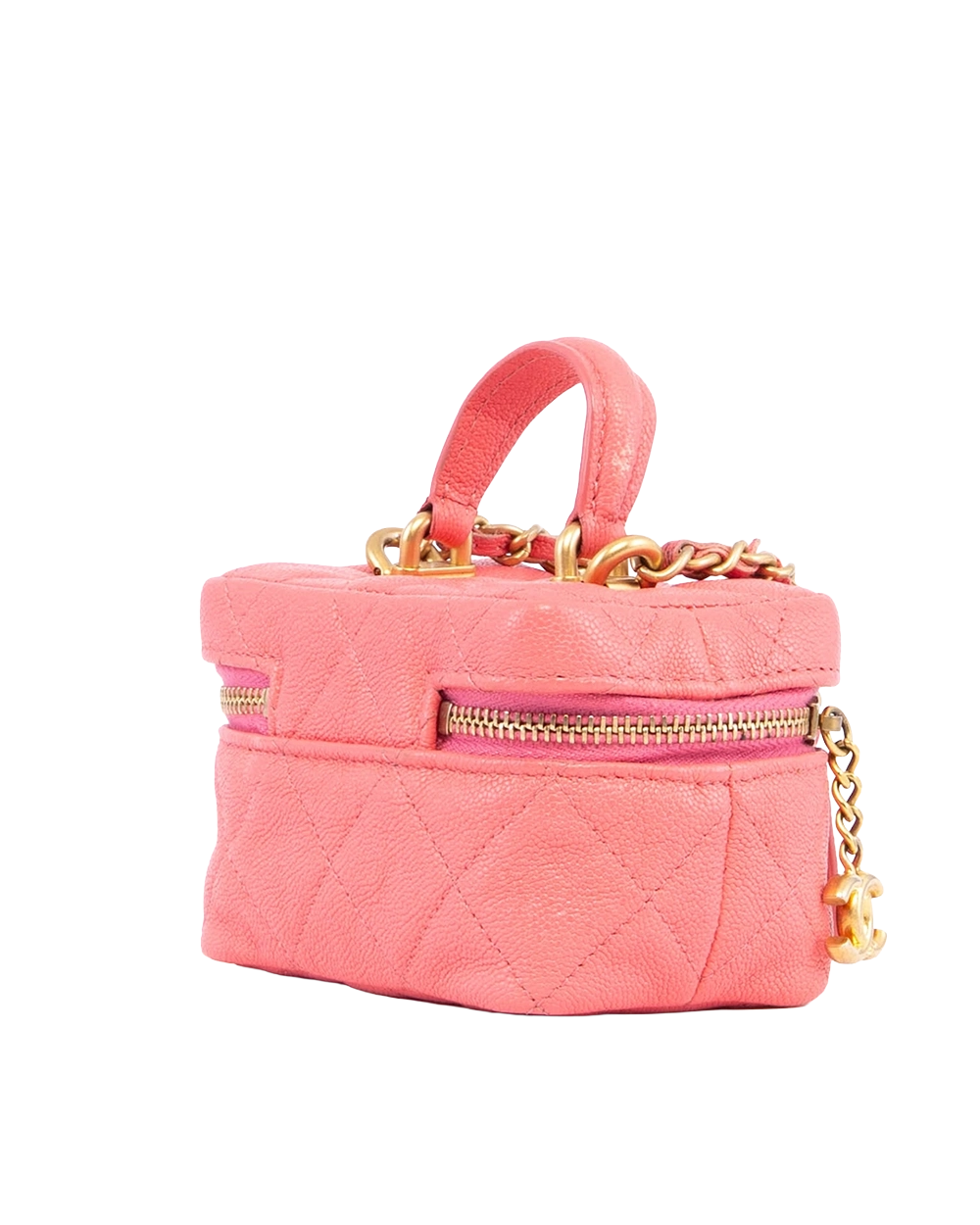 CHANEL MINI VANITY WITH CHAIN PINK CAVIAR GHW 31398958 04147