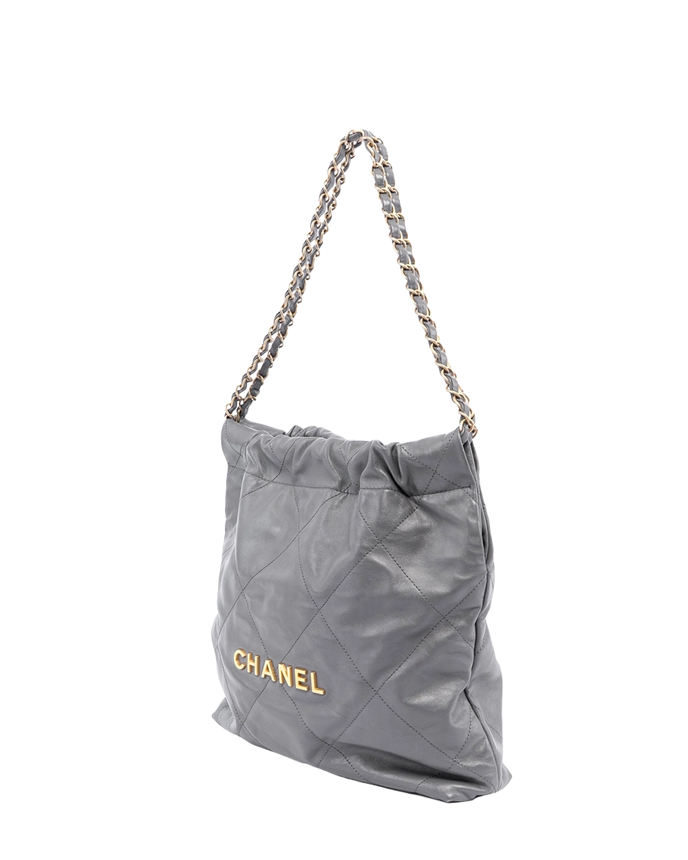 CHANEL TOTE 22 MEDIUM GRAY LAMB GHW L5AC0PC9 00494