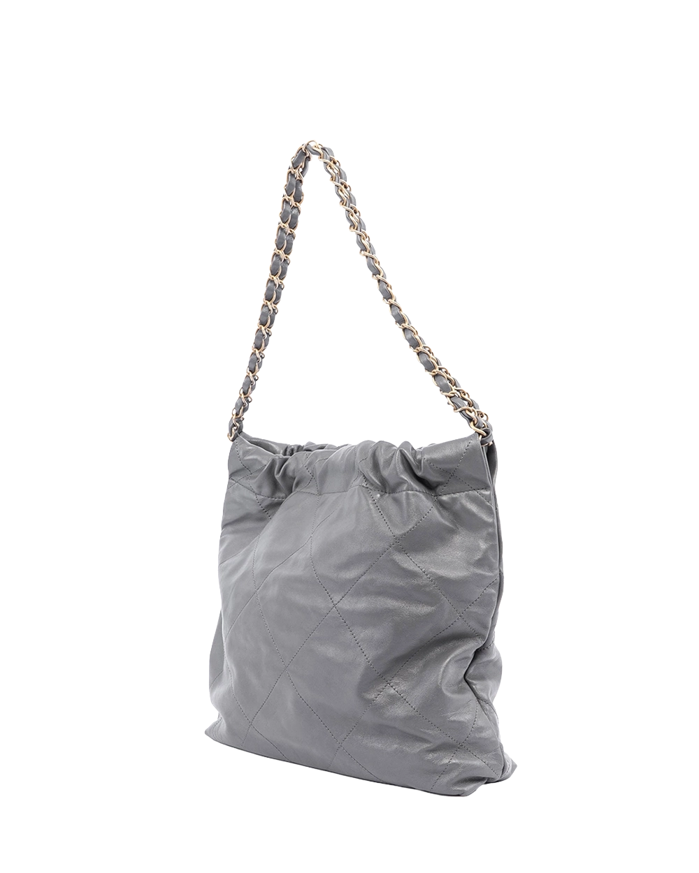 CHANEL TOTE 22 MEDIUM GRAY LAMB GHW L5AC0PC9 00495