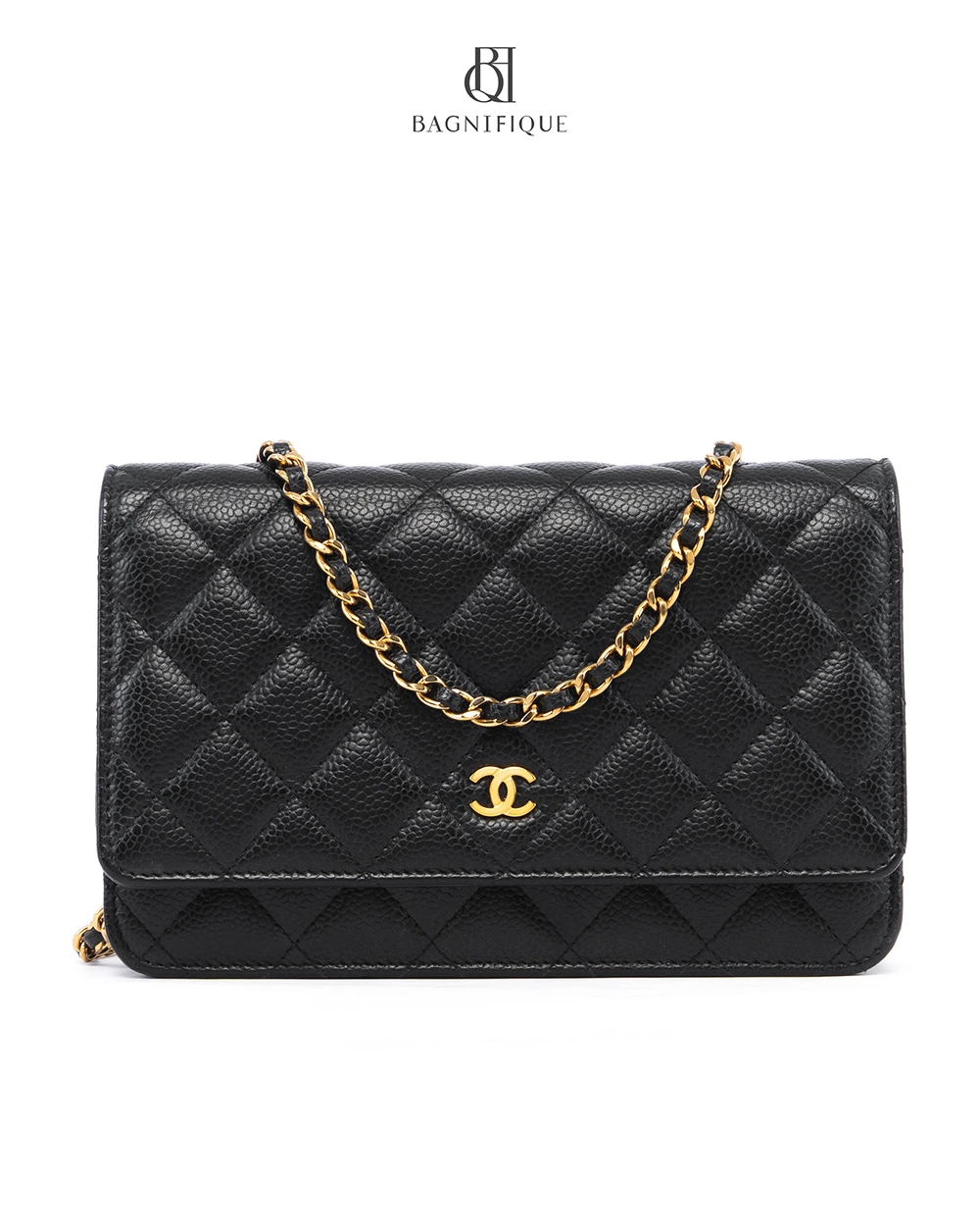 CHANEL WOC 7.5 BLACK CAVIAR GHW K98P6JTC 04669
