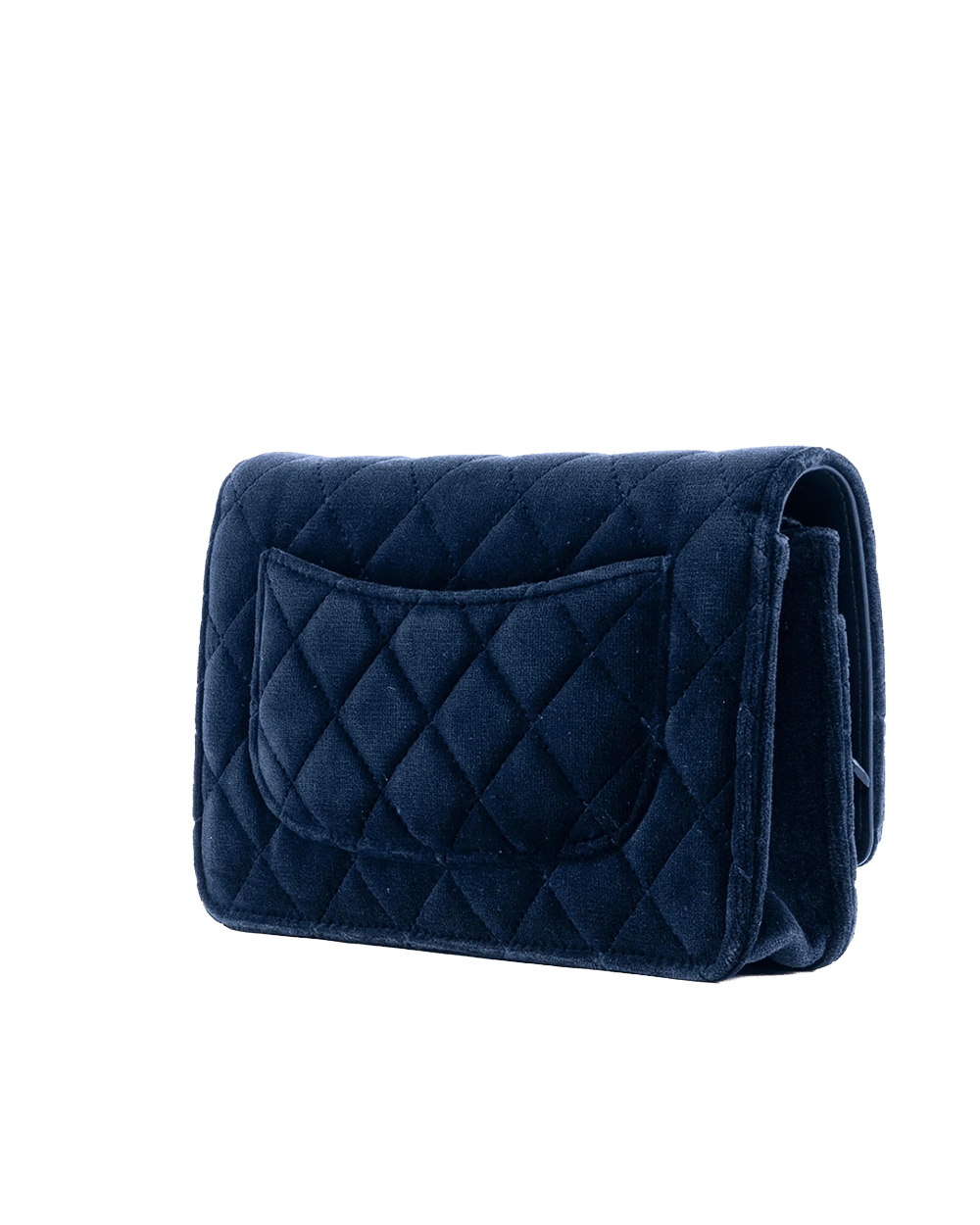CHANEL WOC BLUE NAVY VELVET GHW 30517714 07649