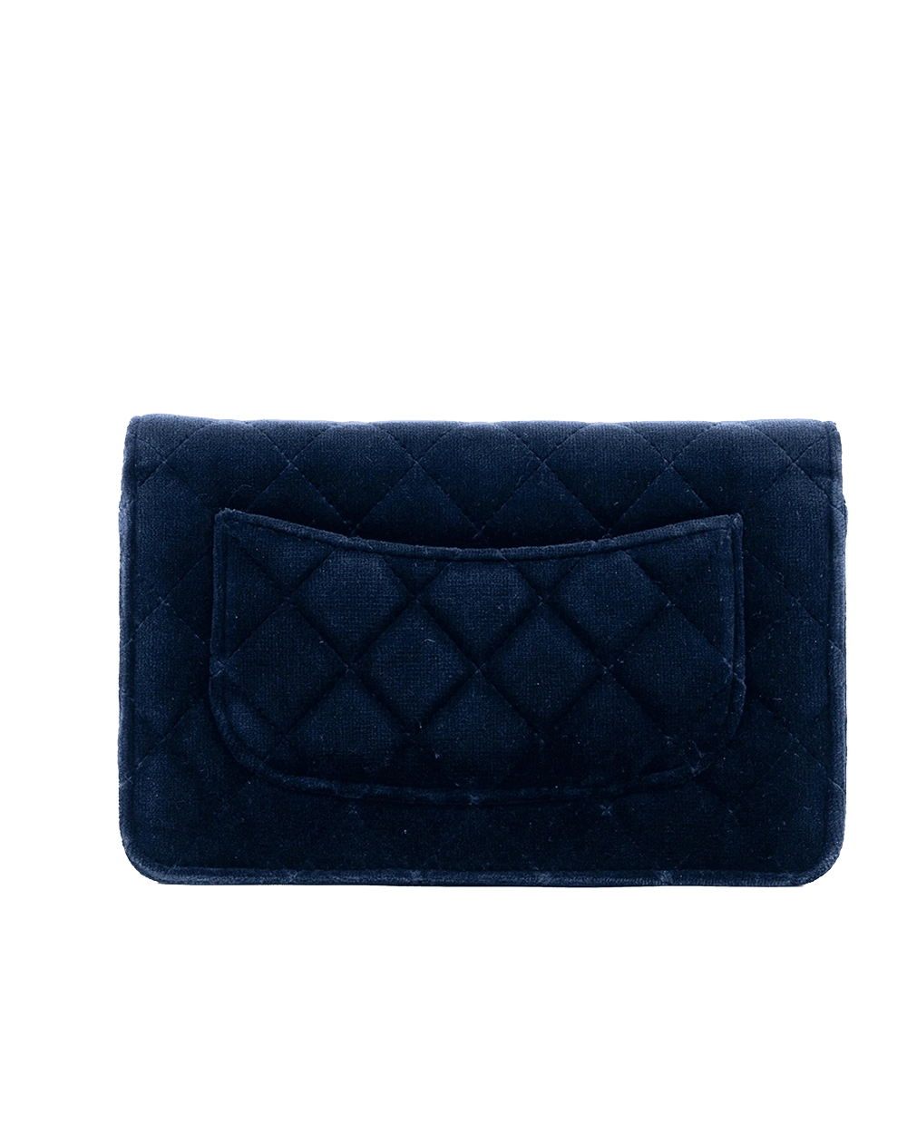 CHANEL WOC BLUE NAVY VELVET GHW 30517714 07650