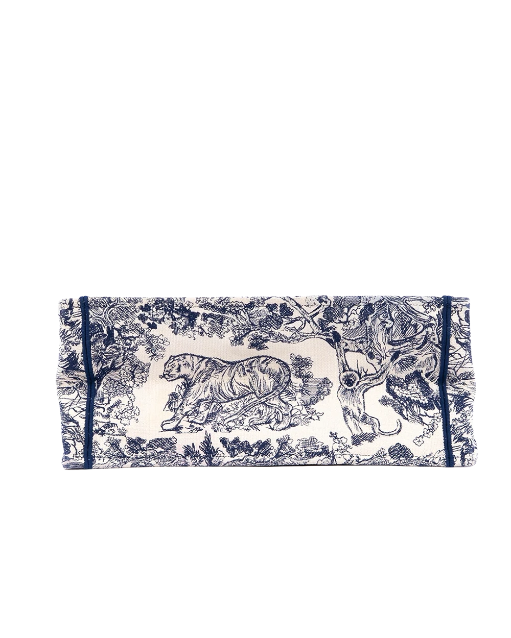 DIOR BOOK TOTE MEDIUM OBLIQUE NAVY JACQUARD 00630