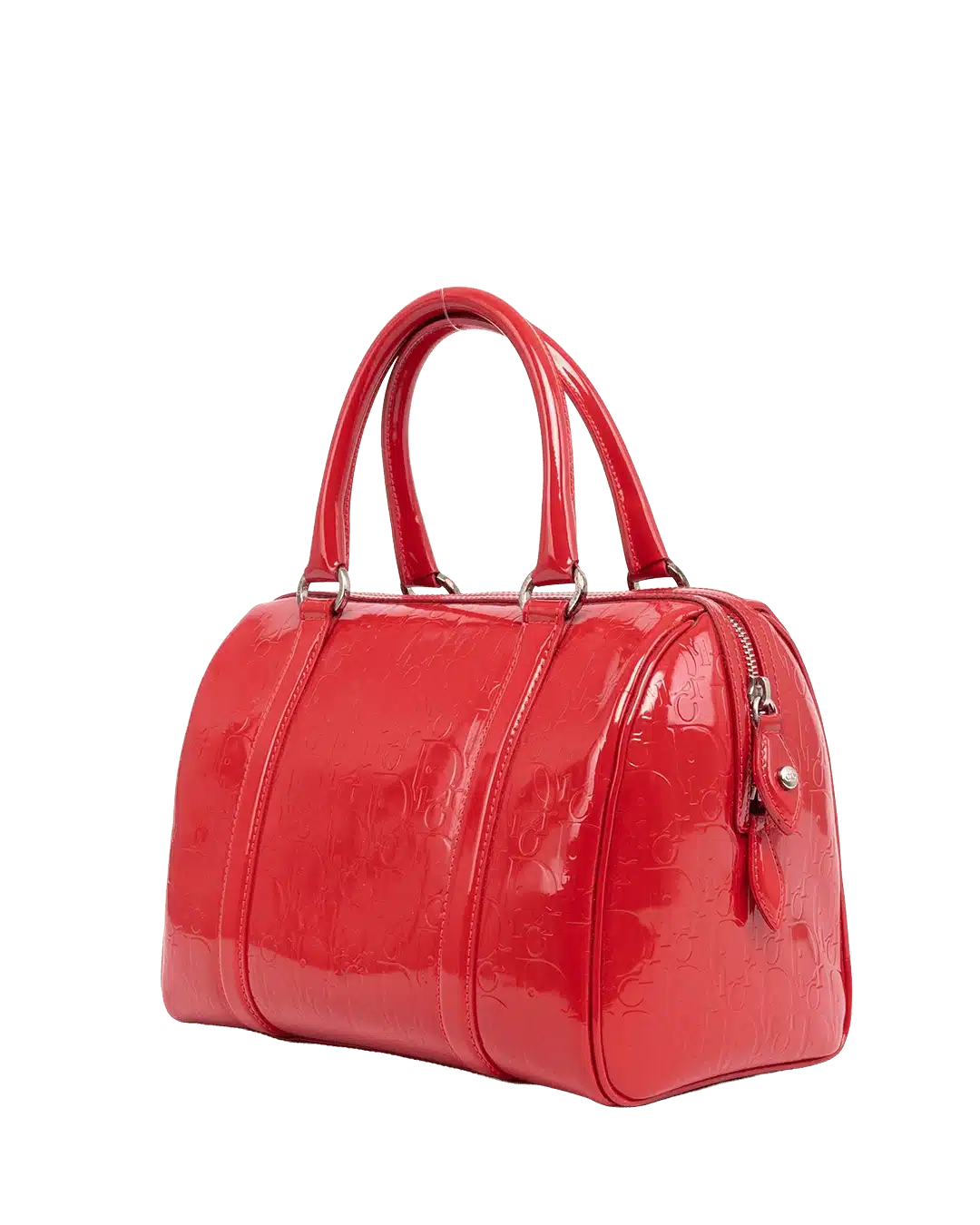 DIOR BOSTON MEDIUM RED PATENT SHW 07 BO 0039 06602