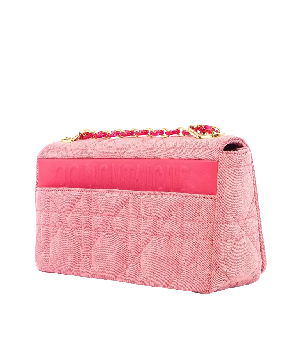 DIOR CARO MEDIUM PINK DENIM GHW 05 RU 0232 03719