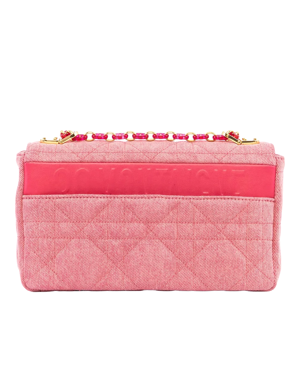 DIOR CARO MEDIUM PINK DENIM GHW 05 RU 0232 03721