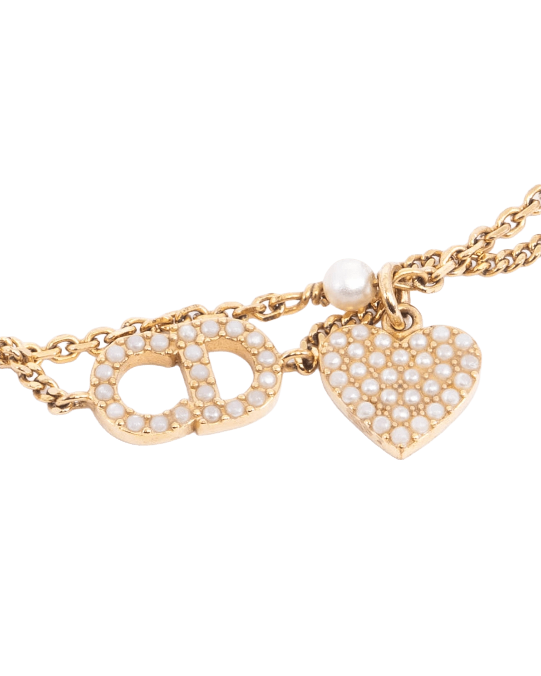 DIOR CD PETIT BRACELET GOLD PEARL GHW 06071