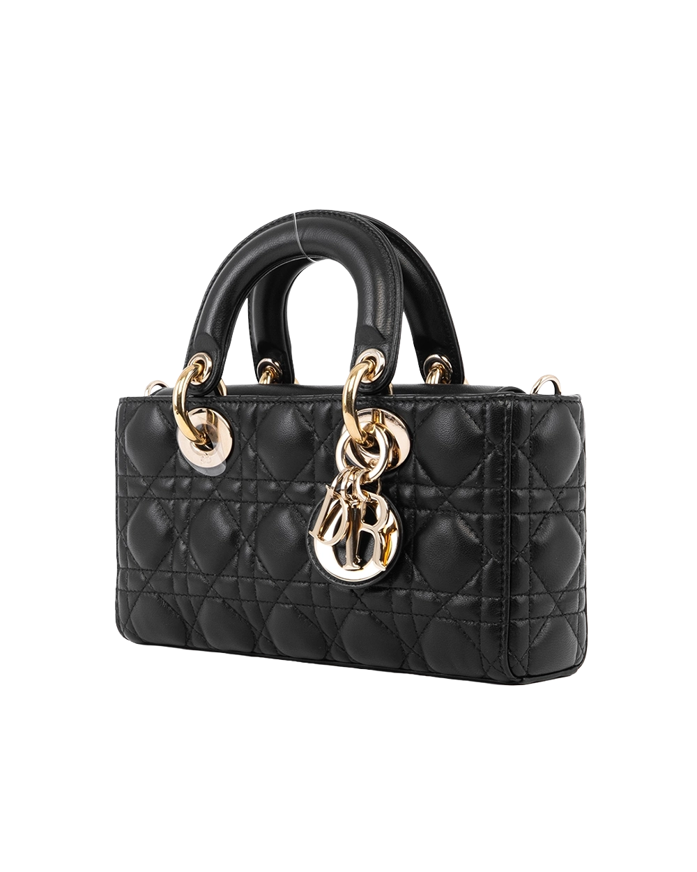 DIOR LADY D JOY MINI BLACK LAMB GHW 15 MA 0243 03491