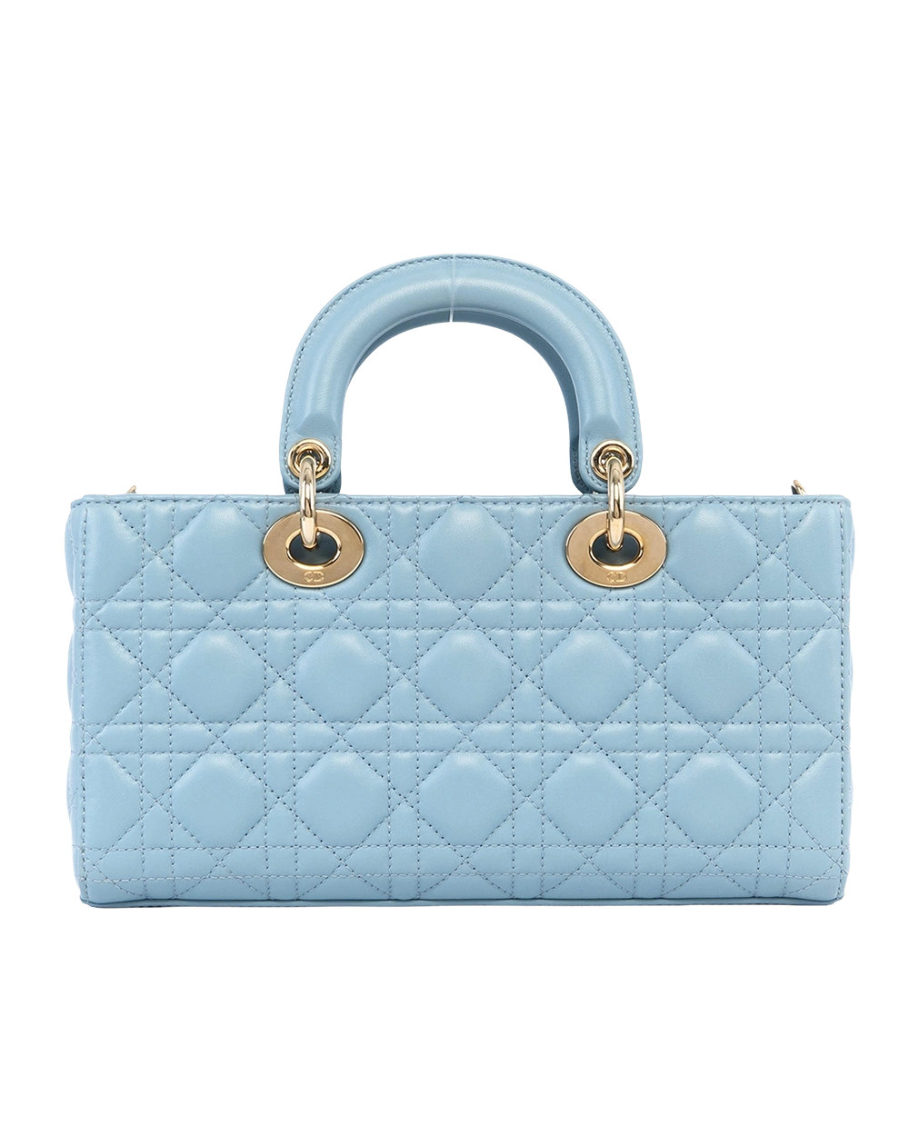 DIOR LADY D JOY SMALL SKY BLUE LAMB GHW MICROCHIP 03952