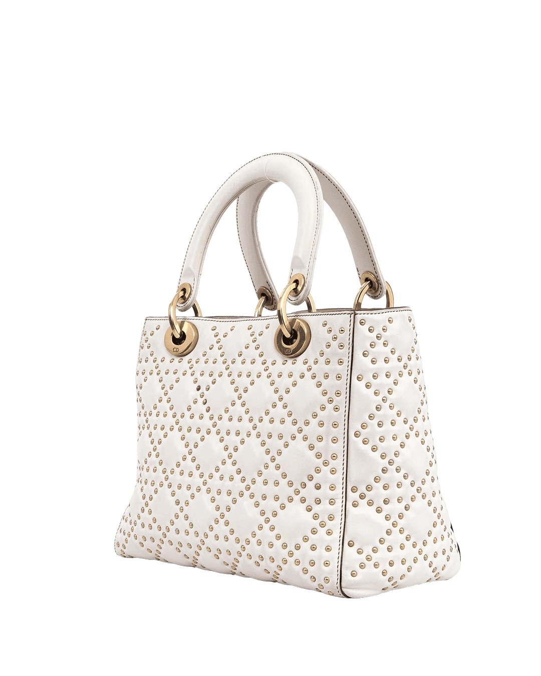 DIOR LADY STUDDED MEDIUM WHITE LAMB GHW 09 BO 0137 07438 result