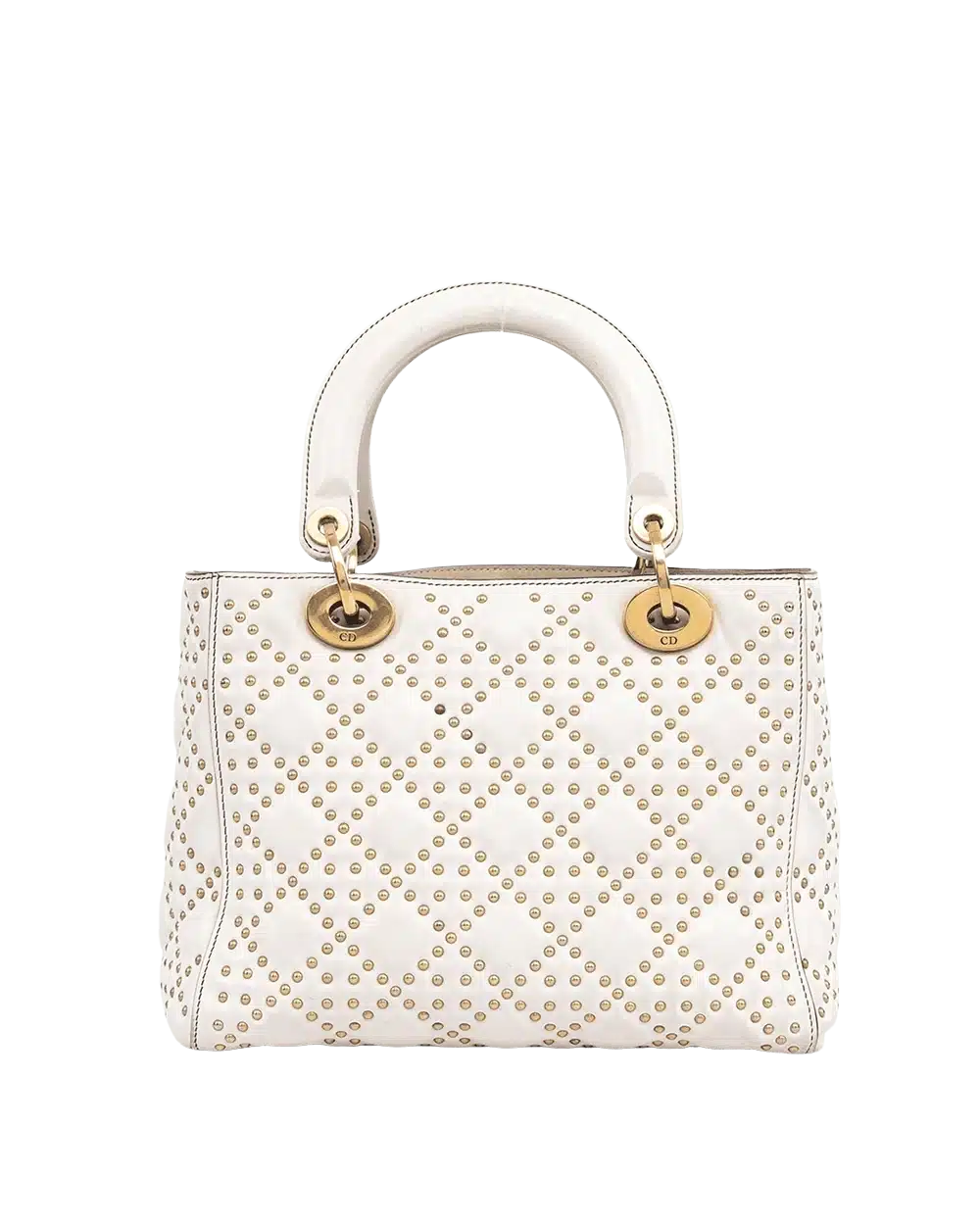 DIOR LADY STUDDED MEDIUM WHITE LAMB GHW 09 BO 0137 07440 result