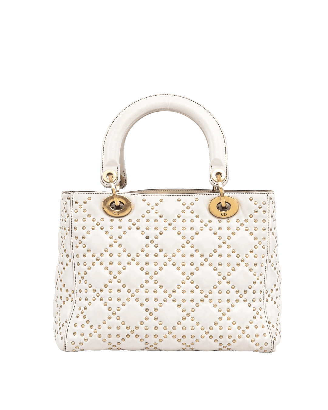 DIOR LADY STUDDED MEDIUM WHITE LAMB GHW 09 BO 0137 07440 result