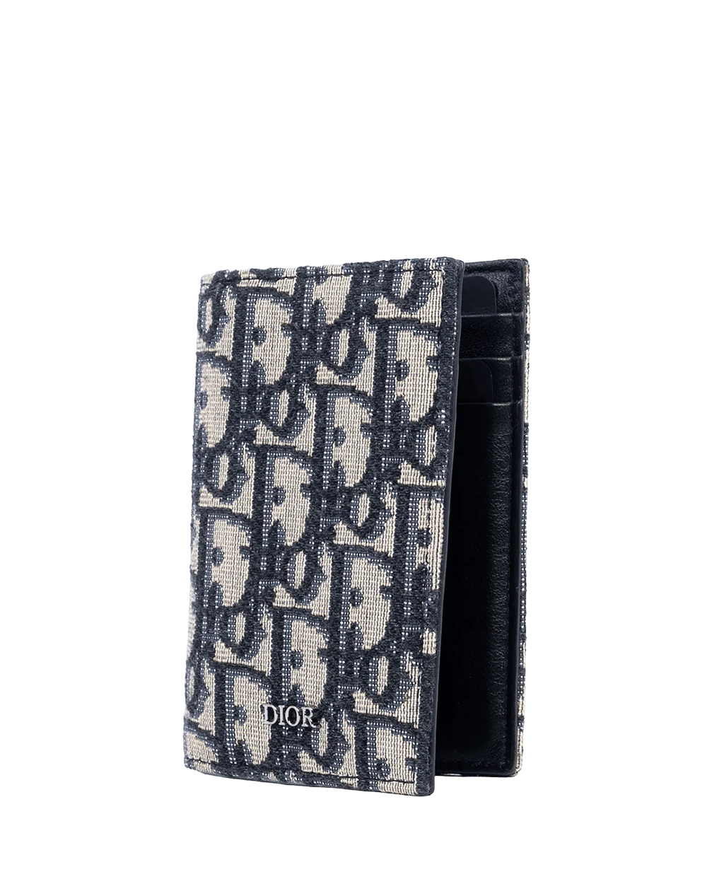 DIOR PASSPORT HOLDER MEDIUM NAVY OBLIQUE JACUARD 12 BO 1219 09665
