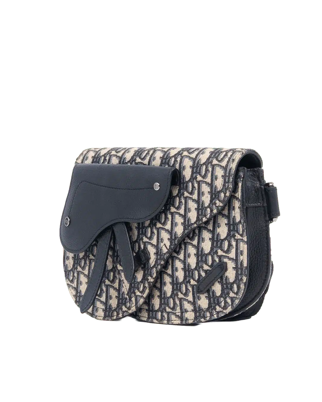 DIOR SADDLE POUCH BLUE NAVY OBLIQUE JACUARD SHW 16 BO 0252 05797