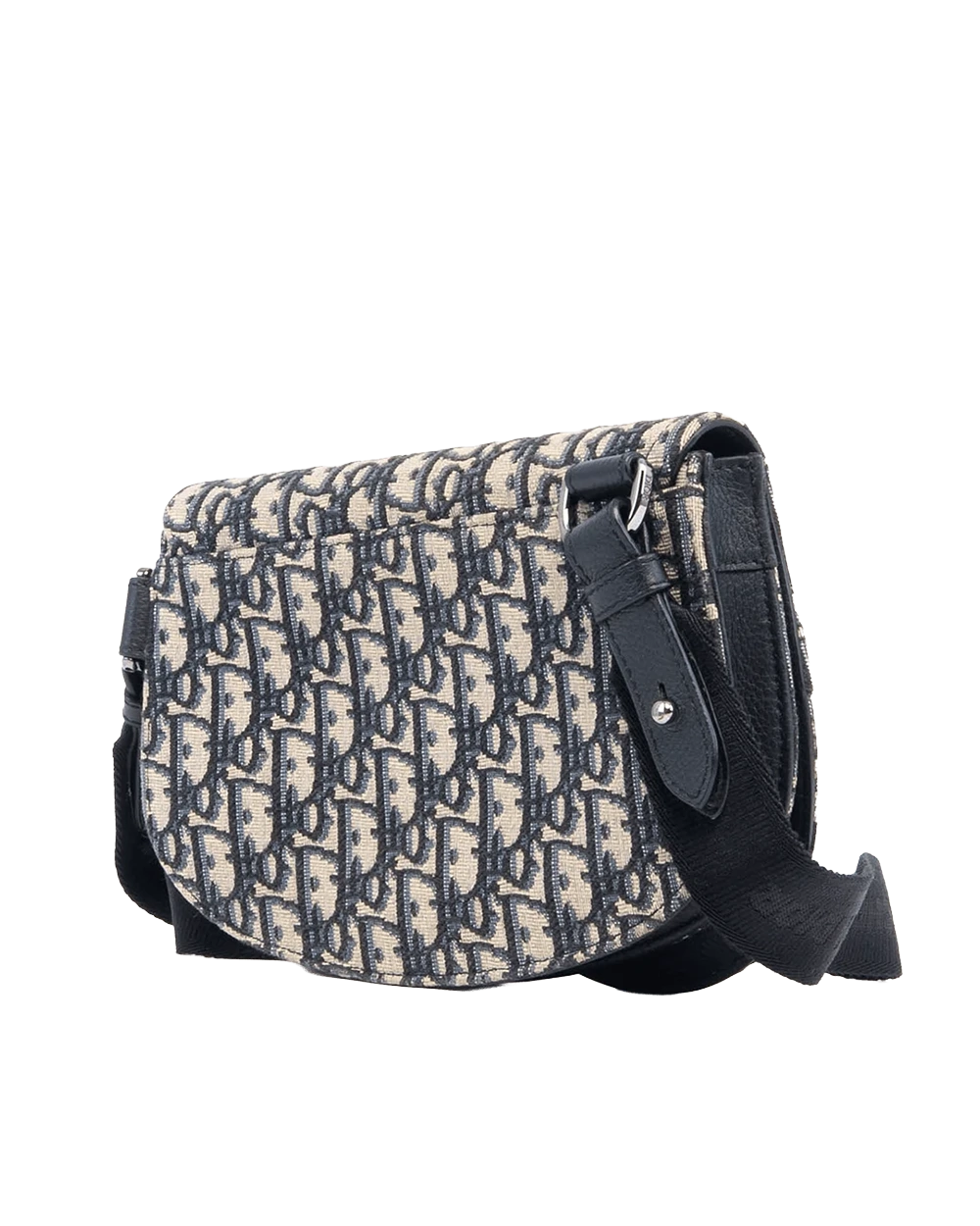 DIOR SADDLE POUCH BLUE NAVY OBLIQUE JACUARD SHW 16 BO 0252 05799