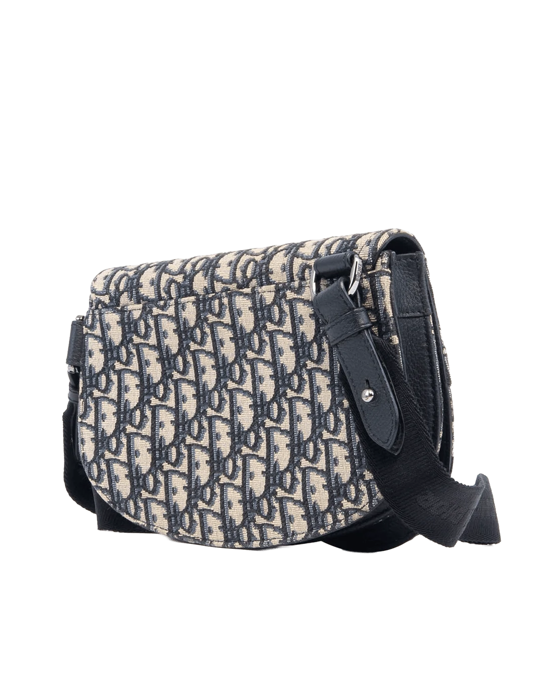 DIOR SADDLE POUCH BLUE NAVY OBLIQUE JACUARD SHW 16 BO 0252 05799