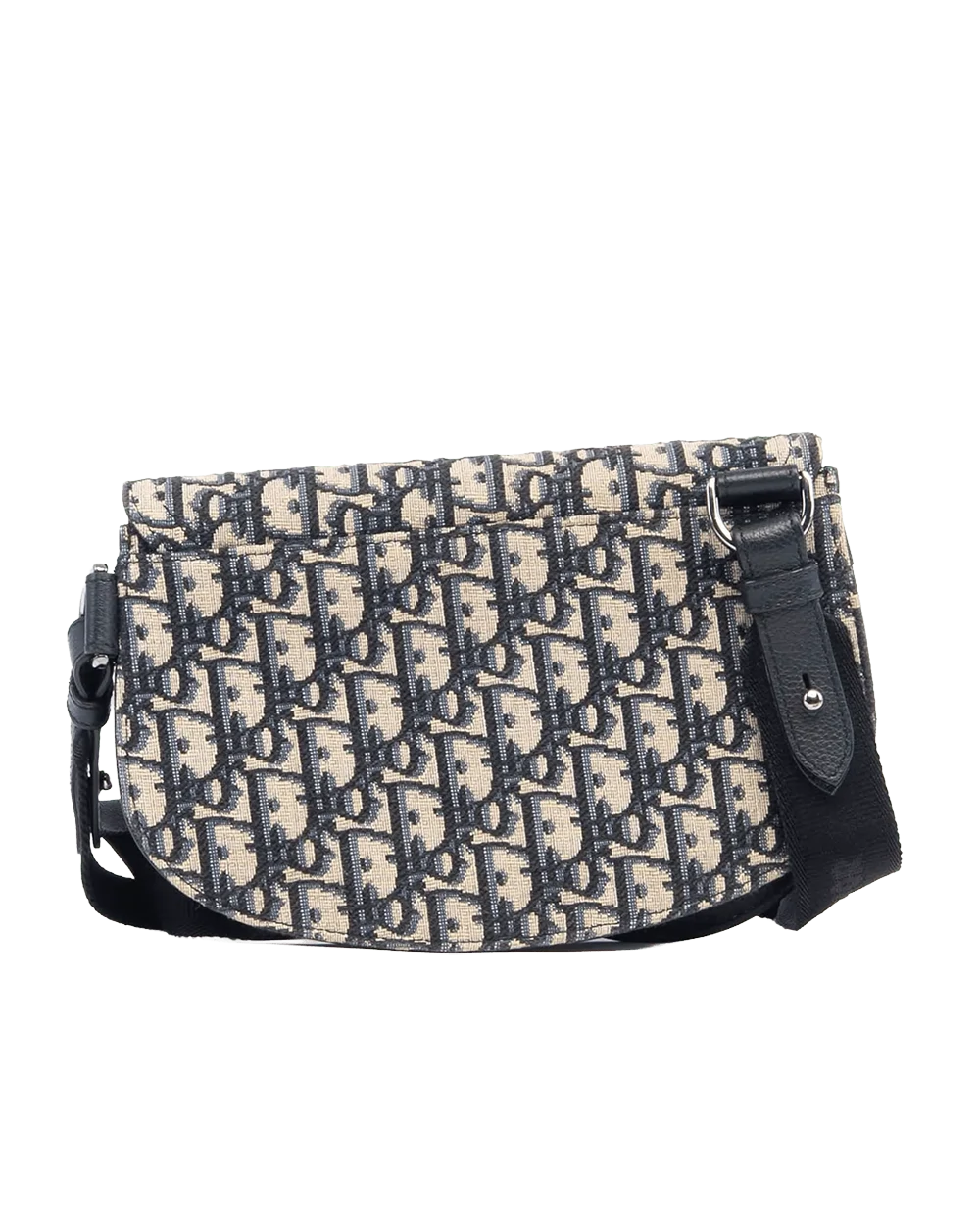DIOR SADDLE POUCH BLUE NAVY OBLIQUE JACUARD SHW 16 BO 0252 05800