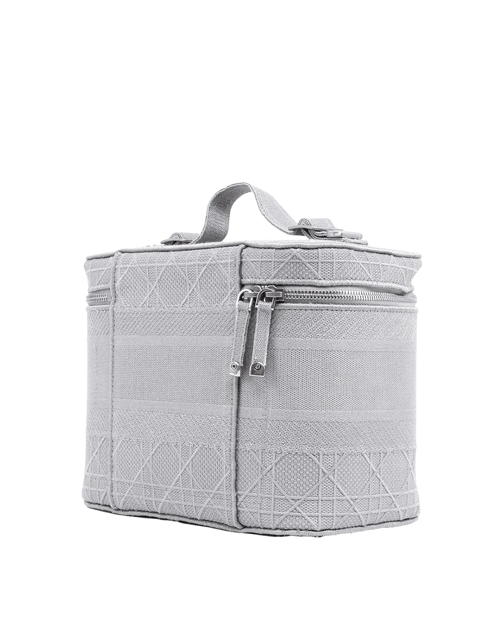 DIOR TRAVEL VANITY CASE 9.5 GRAY EMBROIDERED SHW 06 BO 0290 09117