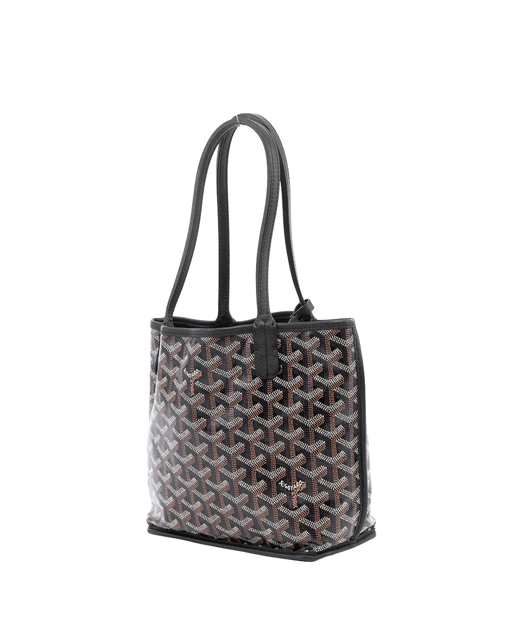 GOYARD ANJOU MINI BLACK CANVAS SHW MAE020229 00291