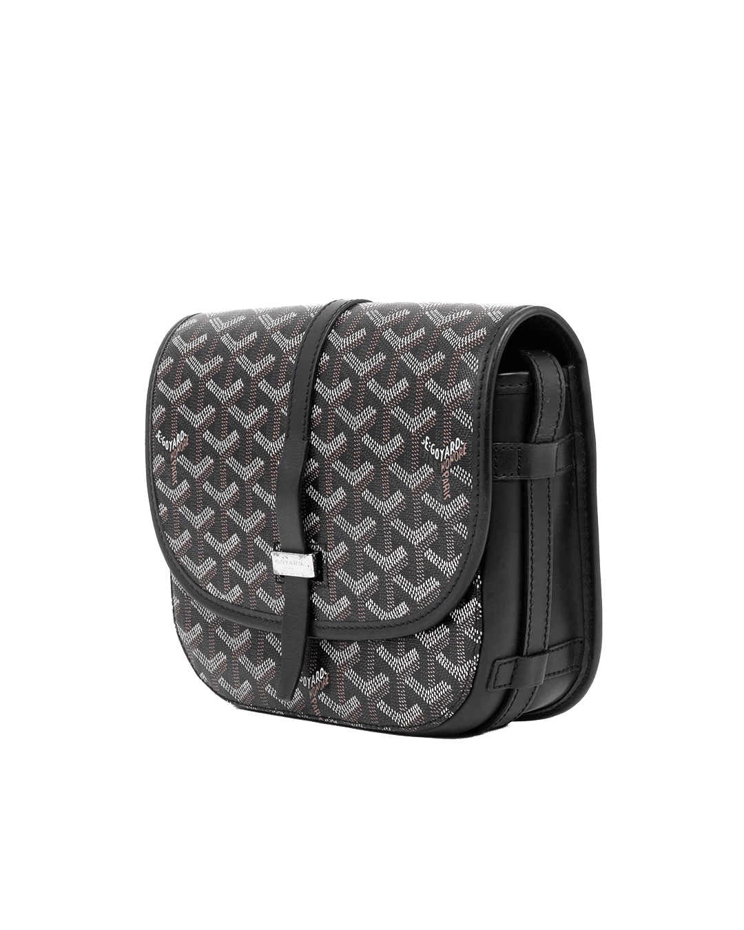 GOYARD BELVEDERE PM BLACK CANVAS SHW IDC 020185 06423