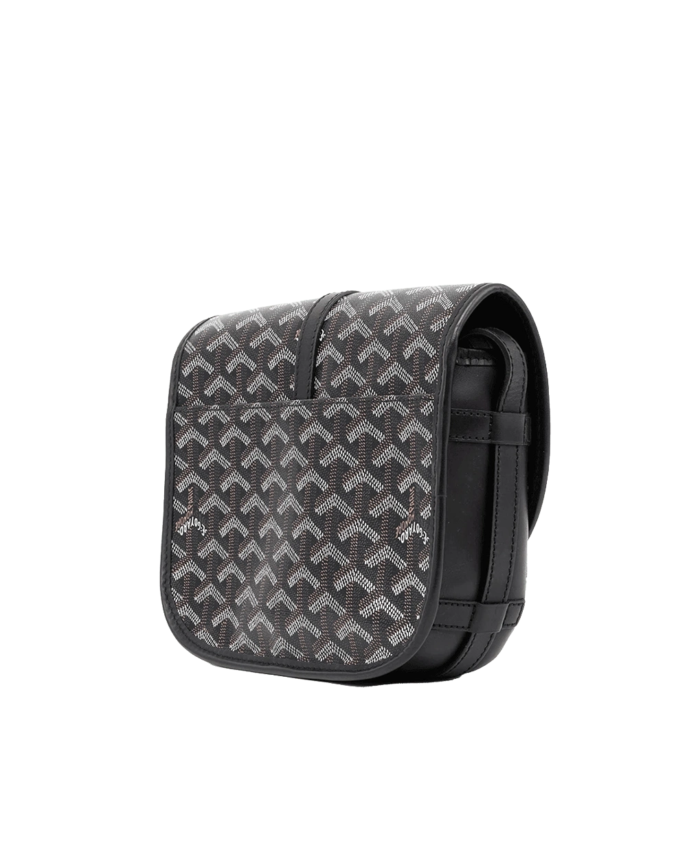 GOYARD BELVEDERE PM BLACK CANVAS SHW IDC 020185 06424