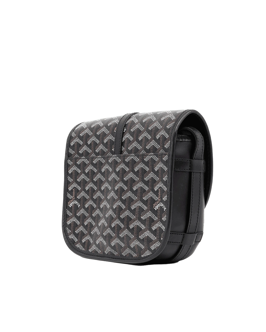 GOYARD BELVEDERE PM BLACK CANVAS SHW IDC 020185 06424