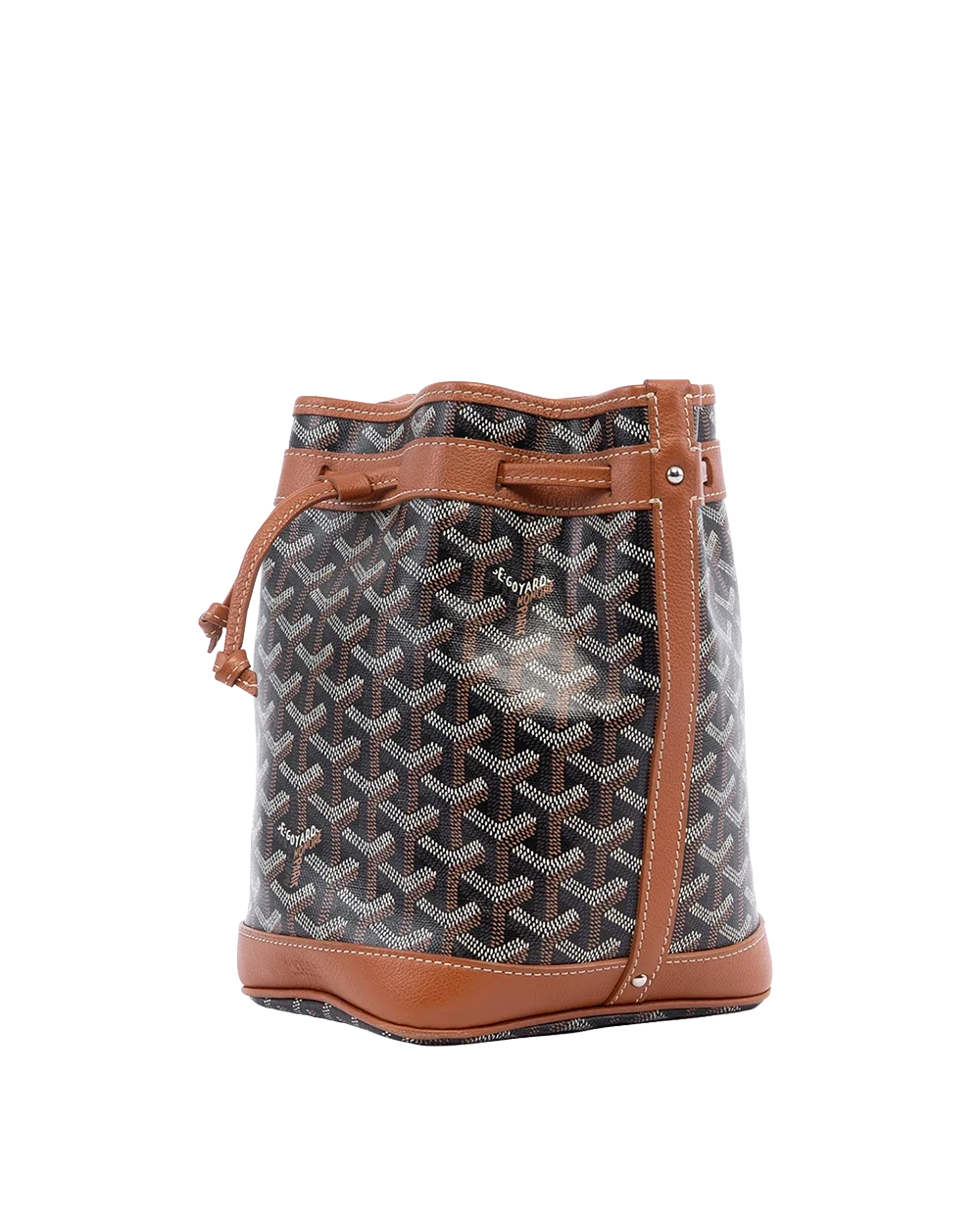 GOYARD PETIT FLOT BROWN CANVAS SHW LME 020224 00747
