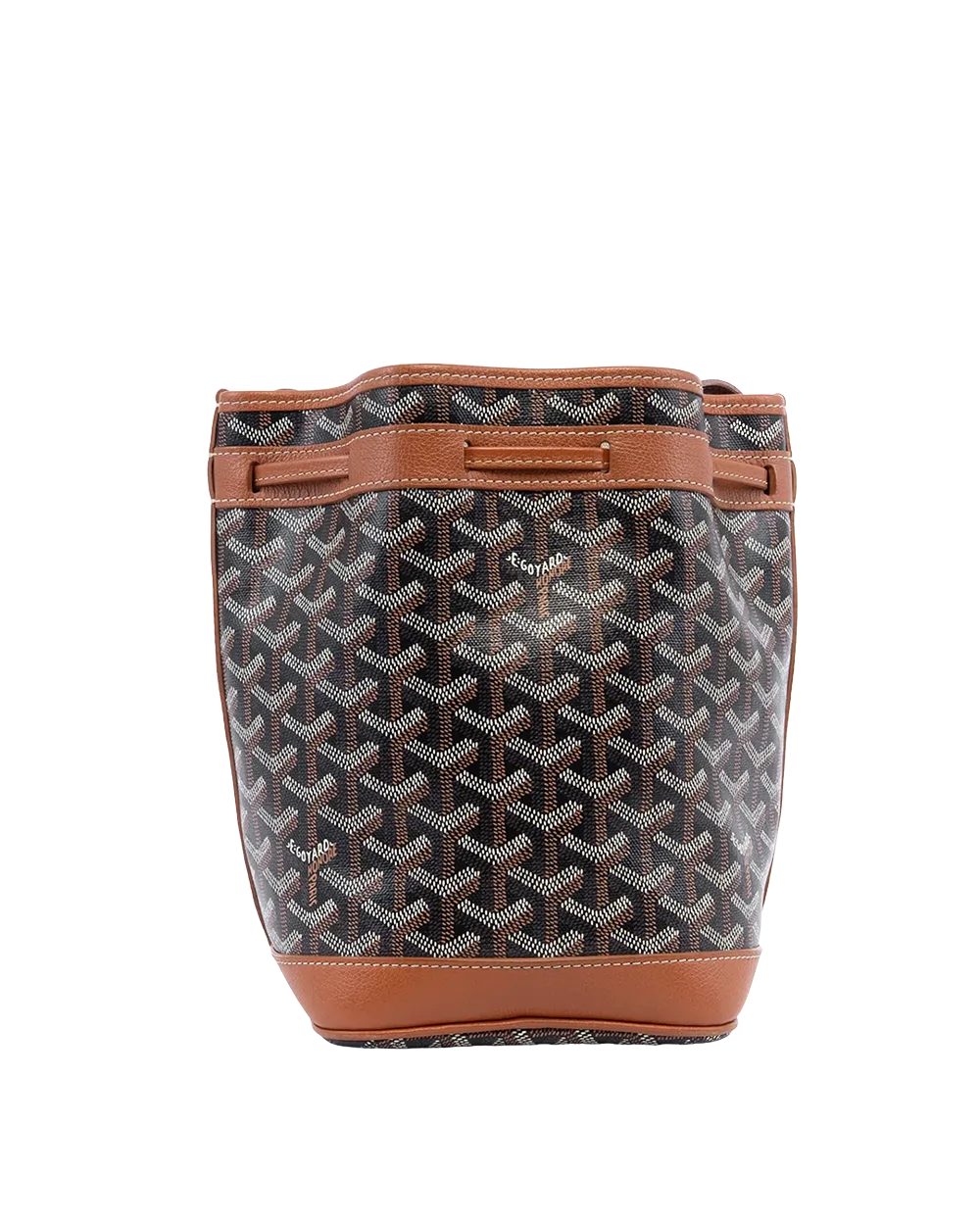 GOYARD PETIT FLOT BROWN CANVAS SHW LME 020224 00749