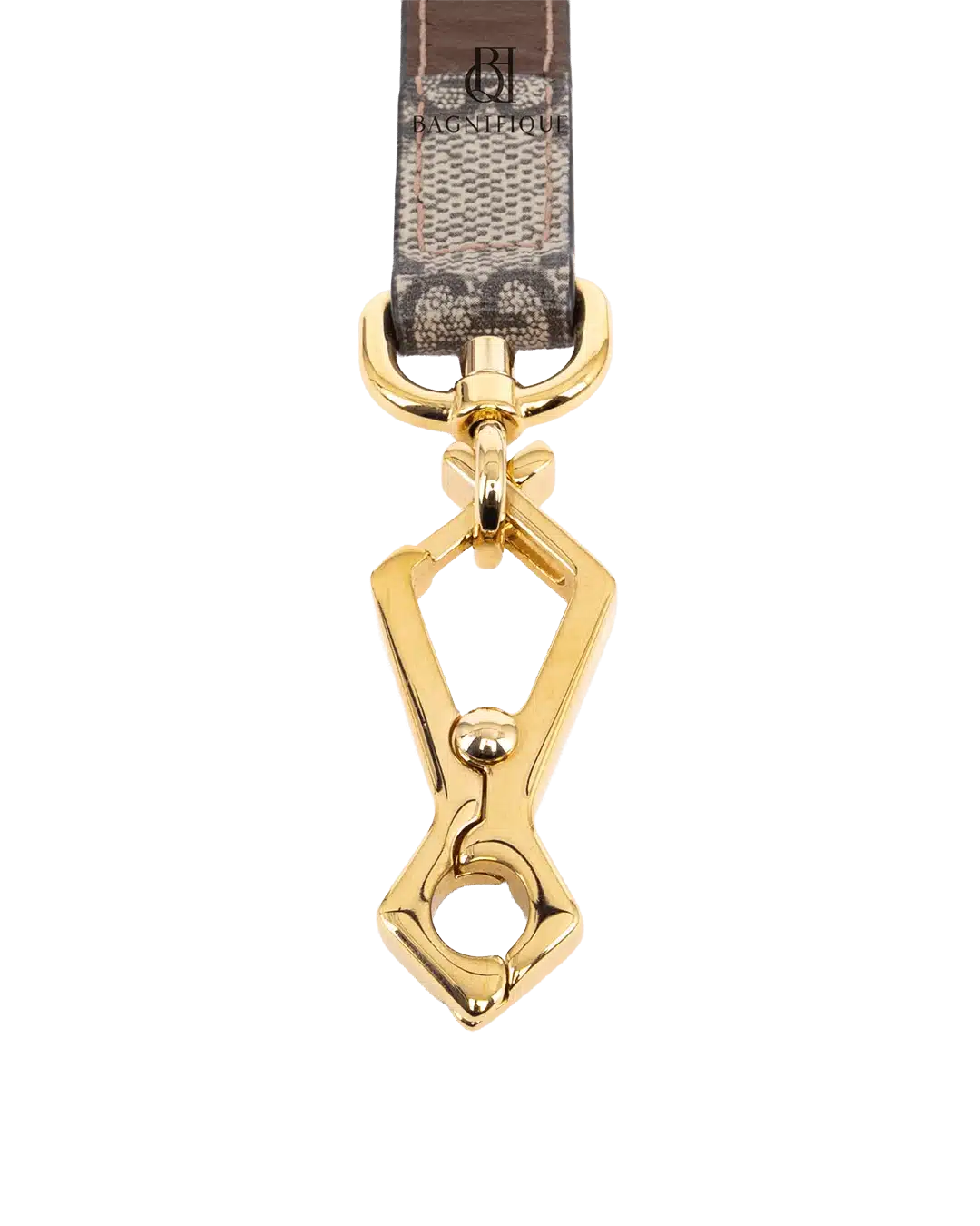 GUCCI BAG STRAP BROWN GG MONOGRAM CANVAS GHW 06010