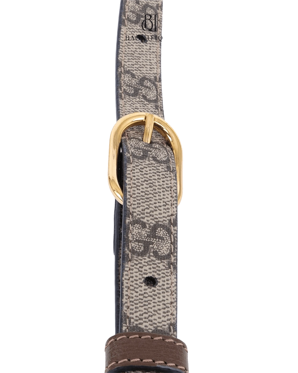 GUCCI BAG STRAP BROWN GG MONOGRAM CANVAS GHW 06011
