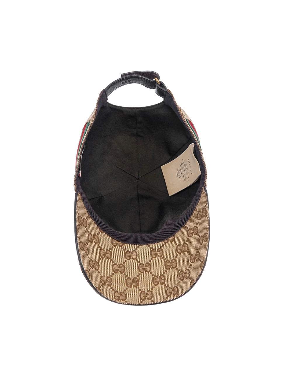 GUCCI BASEBALL CAP XL BROWN CANVAS SHW 00914