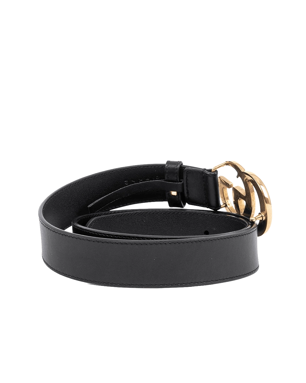 GUCCI BELT 3 CM 75 BLACK CALF GHW 4145136 09745