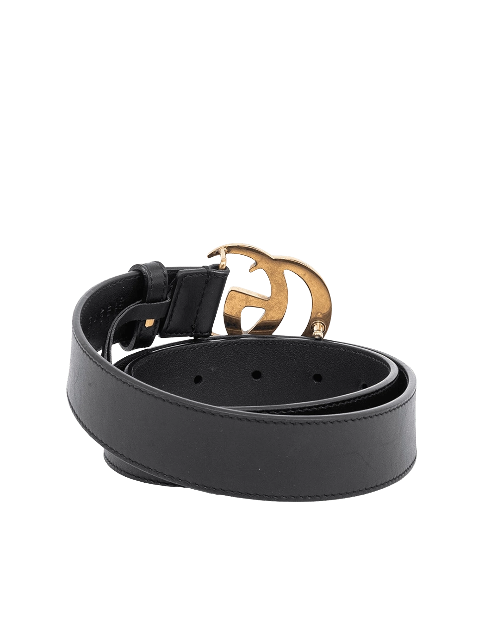 GUCCI BELT 3 CM 75 BLACK CALF GHW 4145136 09746