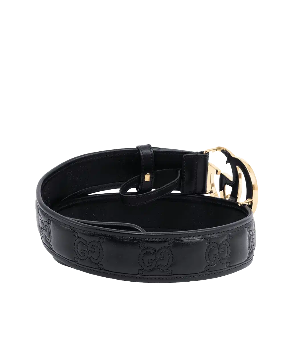 GUCCI BELT 4 CM 75 BLACK CALF GHW 400893 UM810 07359 result