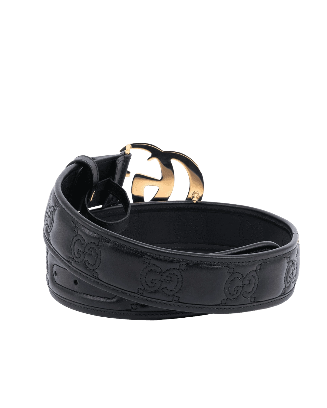GUCCI BELT 4 CM 75 BLACK CALF GHW 400893 UM810 07360 result