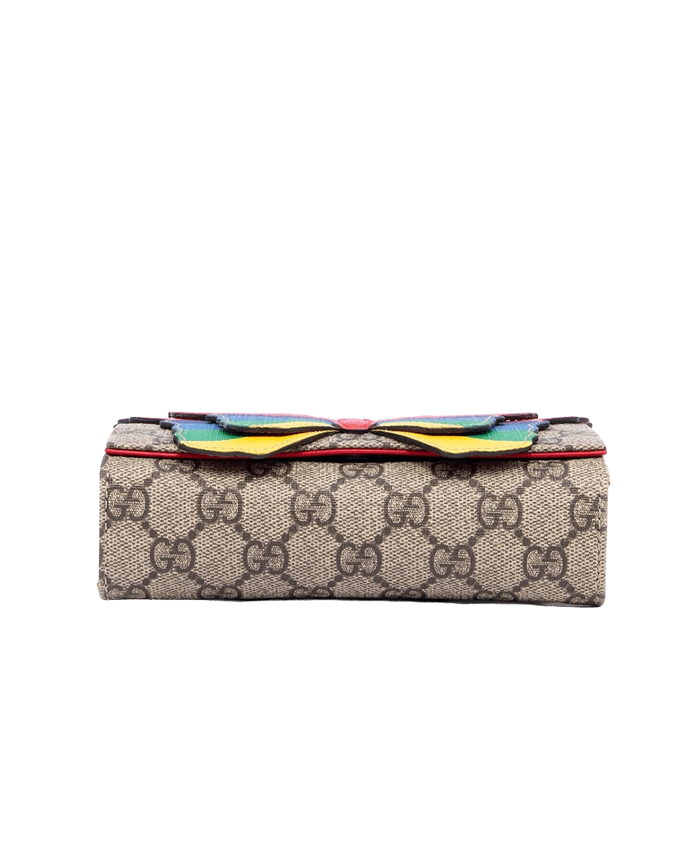 GUCCI BELT BAG BROWN RAINBOW BUTTERFLY GG MONOGRAM CANVAS 552526 591698 08391