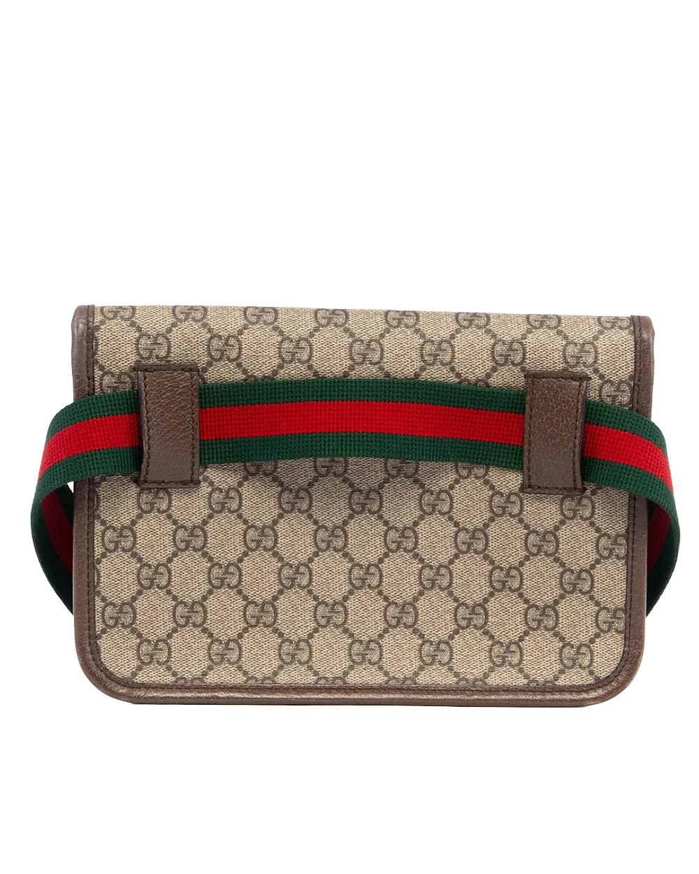 GUCCI BELT BAG TIGER BROWN GG MONOGRAM CANVAS GHW 493930 568024 04185