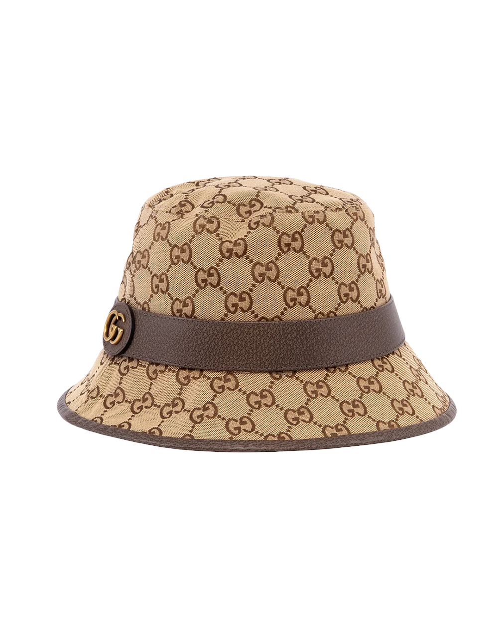 GUCCI BUCKET HAT BROWN M GG CANVAS GHW 03581