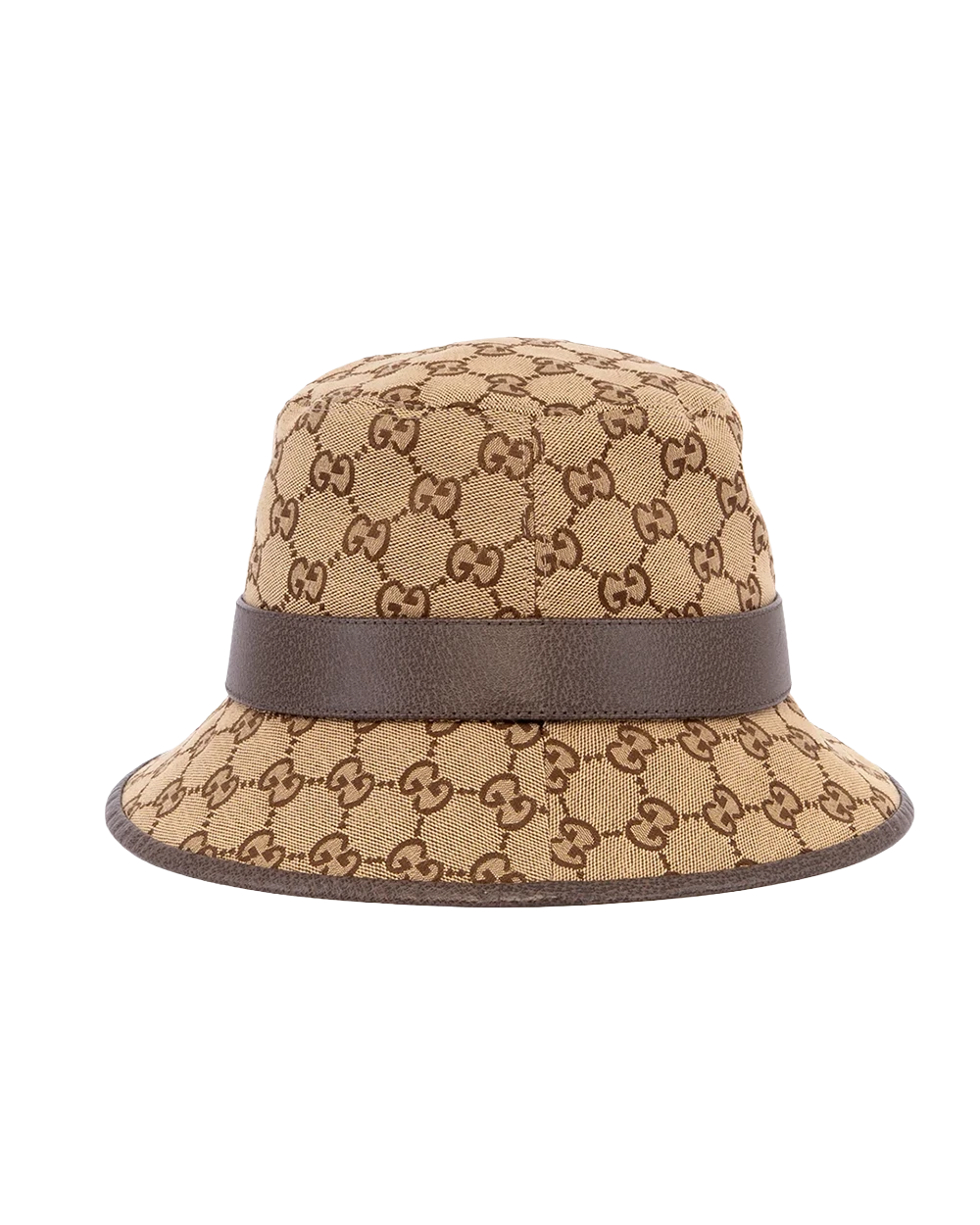 GUCCI BUCKET HAT BROWN M GG CANVAS GHW 03583